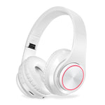 Tourya Wireless Headphones Bluetooth Headphone 7 Colors Glowing LED Headset With MIC Support TF Card For Phone PC MP3 Player