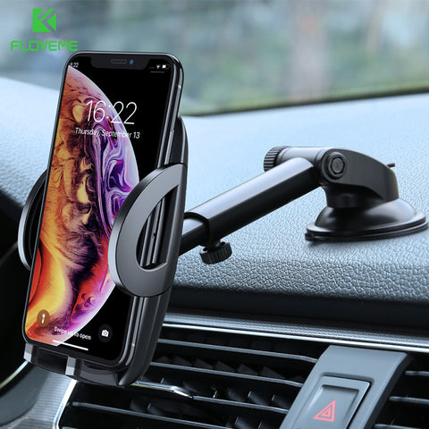 FLOVEME Car Phone Holder For iPhone XS MAX XR X Xiaomi 360 Rotate Dashboard Windshield Car Mount Mobile Holder For Phone Stand