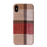 Ikase Store Fabric Mobile Phone Case for iPhone Xs Max XR X 8 7 6 6s Plus Cloth Cell Phone Case Back Cover For Apple