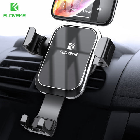 FLOVEME Gravity Car Phone Holder Stand for Mobile Phone in Car Luxury Auto Locked Mirror Holder for iPhone Xiaomi telefon tutucu