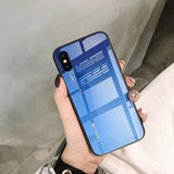 For iPhone XS Max SX XR Case Tempered Glass Case For iPhone 7 8 X 6 6S Plus 5 5s