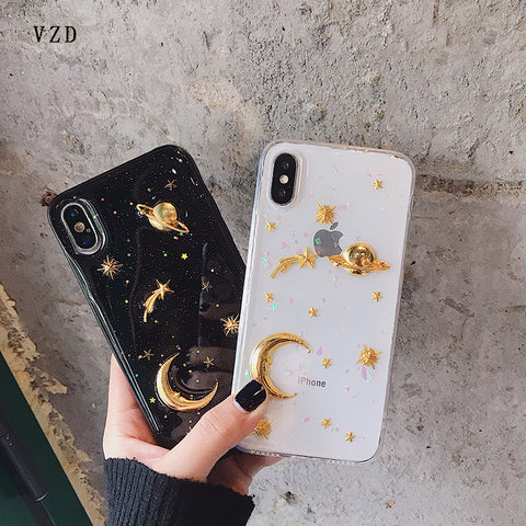 VZD Epoxy Star Sky Applicable iphone x Mobile Shell 6 Net Red Applicable iphone x/xs max/xr Female iphone8/7plus