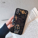 VZD Epoxy Star Sky Applicable iphone x Mobile Shell 6 Net Red Applicable iphone x/xs max/xr Female iphone8/7plus