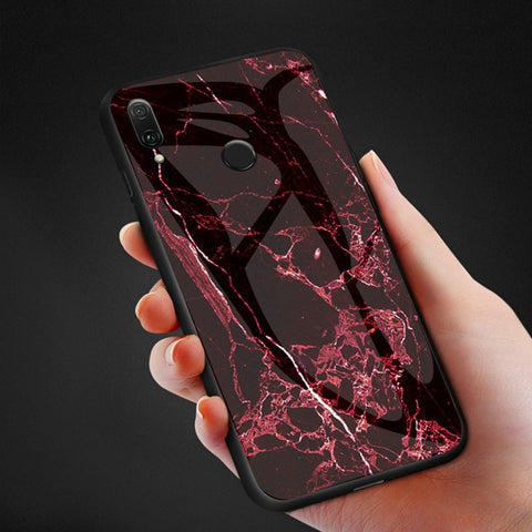 Luxury Marble Glass Phone Case for Xiaomi Redmi Note 7 MI 9