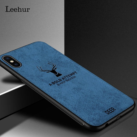 Cloth Elk Phone Case For iPhone XS Max SX XR  Case For iPhone 7 8 X 6 6S Plus
