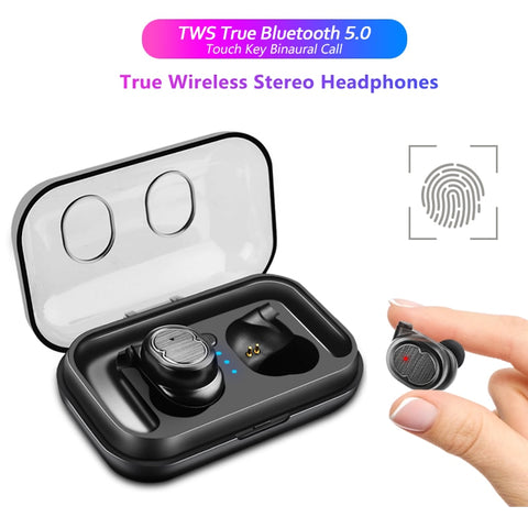 Bluetooth 5.0 Earphones  Wireless Sport Headphones Stereo Bass Earbuds With Charging Box Mini Earphone for Phone