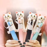 Cute Cat Selfie Stick Monopod Stainless Steel for IOS/Android/Xiaomi/Redmi/Smartphones 14cm-68cm Stick for Selfie
