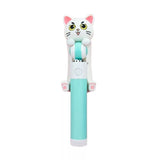 Cute Cat Selfie Stick Monopod Stainless Steel for IOS/Android/Xiaomi/Redmi/Smartphones 14cm-68cm Stick for Selfie