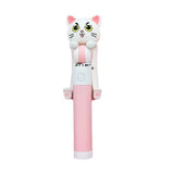 Cute Cat Selfie Stick Monopod Stainless Steel for IOS/Android/Xiaomi/Redmi/Smartphones 14cm-68cm Stick for Selfie